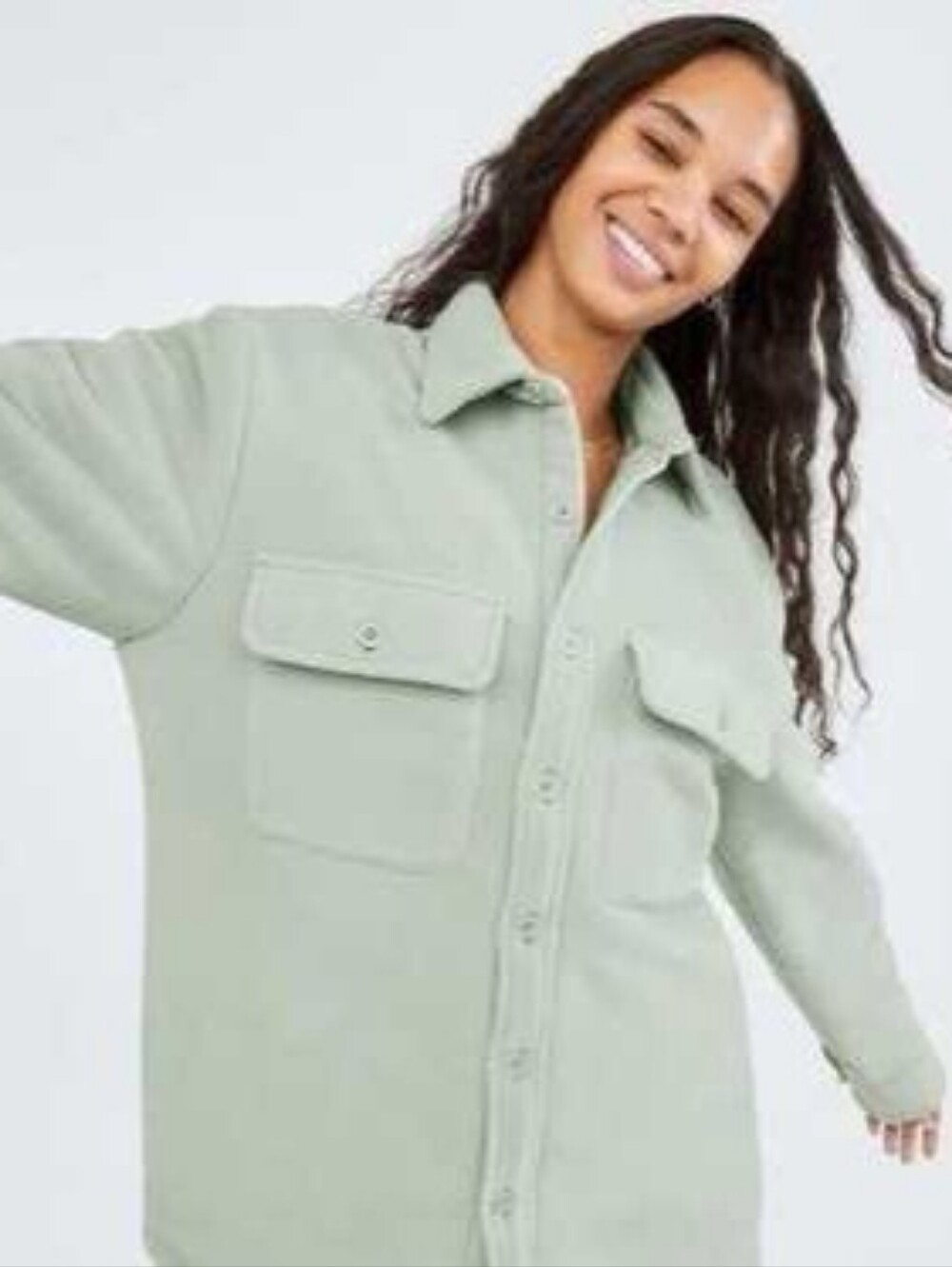 aritzia x Tna polar fleece quilted jacket Sage